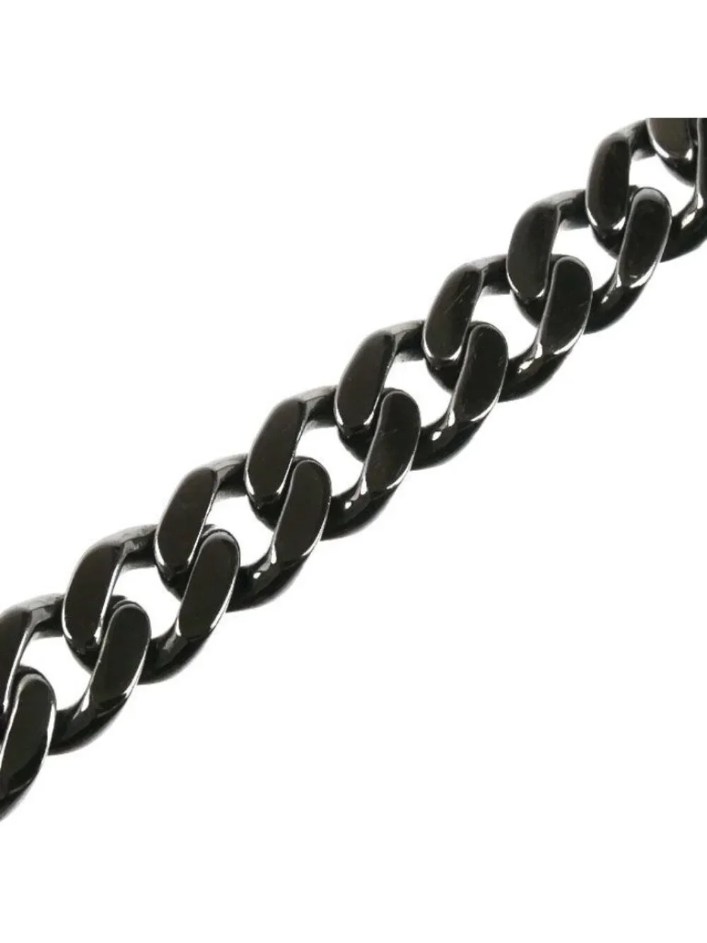 Gucci 925 Sterling Silver Cutout G Black Coating Bracelet 18